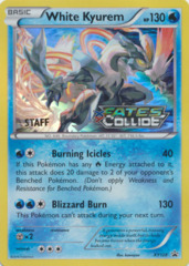 White Kyurem XY128 Sheen Holo STAFF Promo - Fates Collide Prerelease